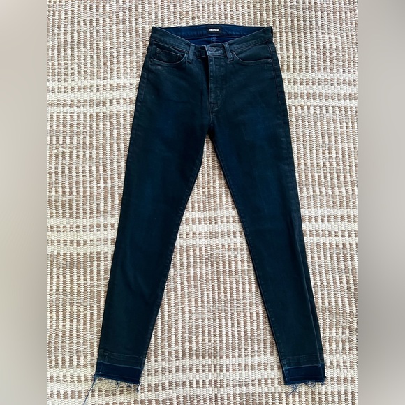 Hudson Barbara👖 High-Rise Skinny Ankle Raw Released Hem Denim Jeans - Picture 12 of 13